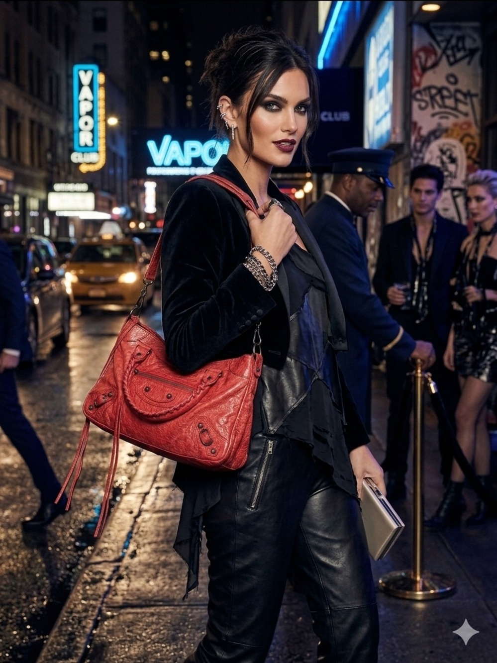 Balenciaga First Bordeaux Leather Bag